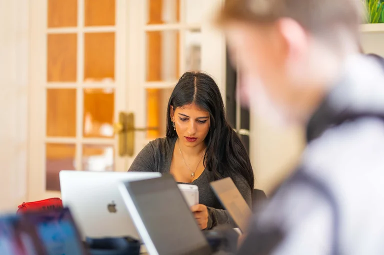 Girl at the computer